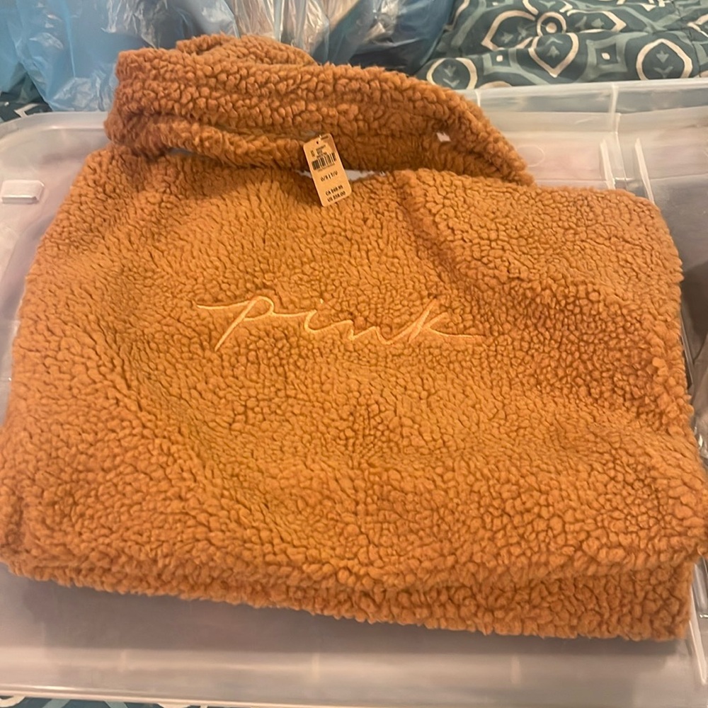 VS Pink fur Lined Bag